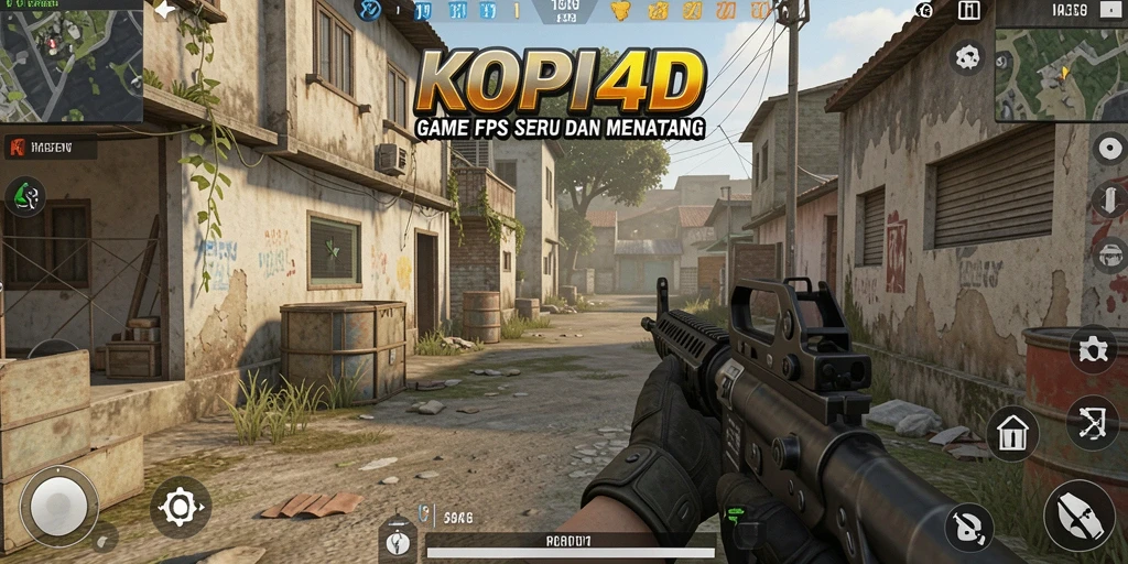 Tampilan menarik dari gameplay KOPI4D dengan aksi FPS.
