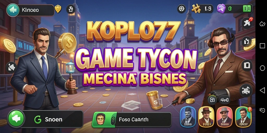 Tampilan gameplay KOPLO77 saat mengelola bisnis tycoon.