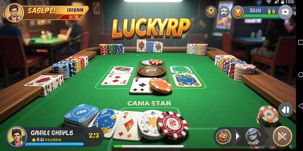 Screenshot gameplay LUCKYRP menampilkan suasana permainan Gaple yang seru.