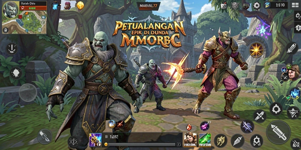 Tangkapan layar dari gameplay seru MARVRL77 yang menunjukkan pertempuran epik.