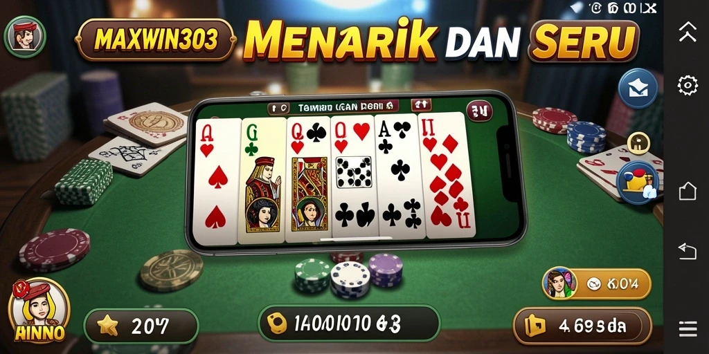 Tampilan gameplay seru dalam MAXWIN303 dengan aksi Domino cepat.