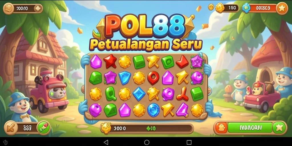 Screenshot gameplay POL88 menampilkan kombinasi warna-warni yang menarik dan seru.