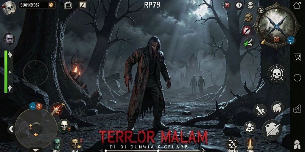 Screenshot gameplay yang menampilkan suasana mencekam RP79.