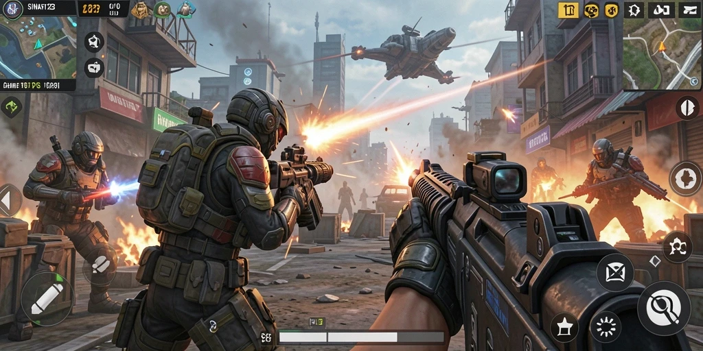 Tampilkan aksi seru dari gameplay TPS SINAR123.