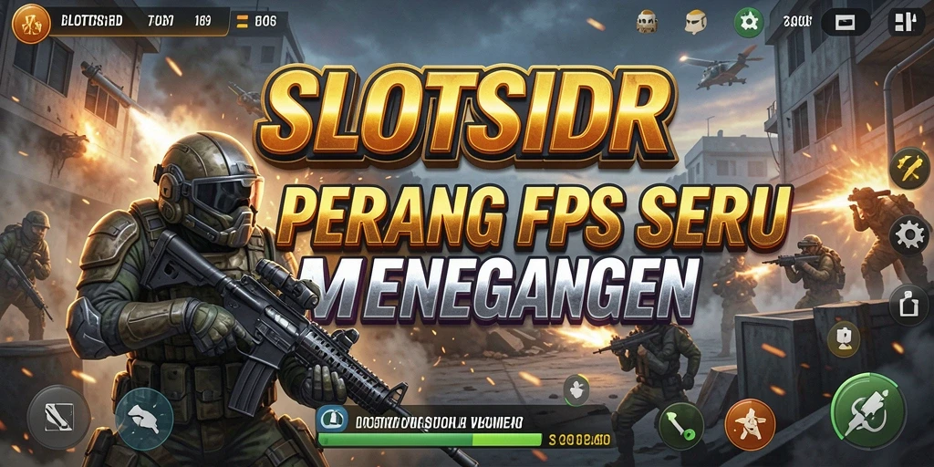 Screenshot menampilkan aksi intens dalam pertempuran FPS di SLOTSIDR.