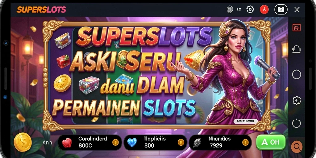 Screenshot gameplay SUPERSLOTS dengan aksi seru dan grafis menarik.
