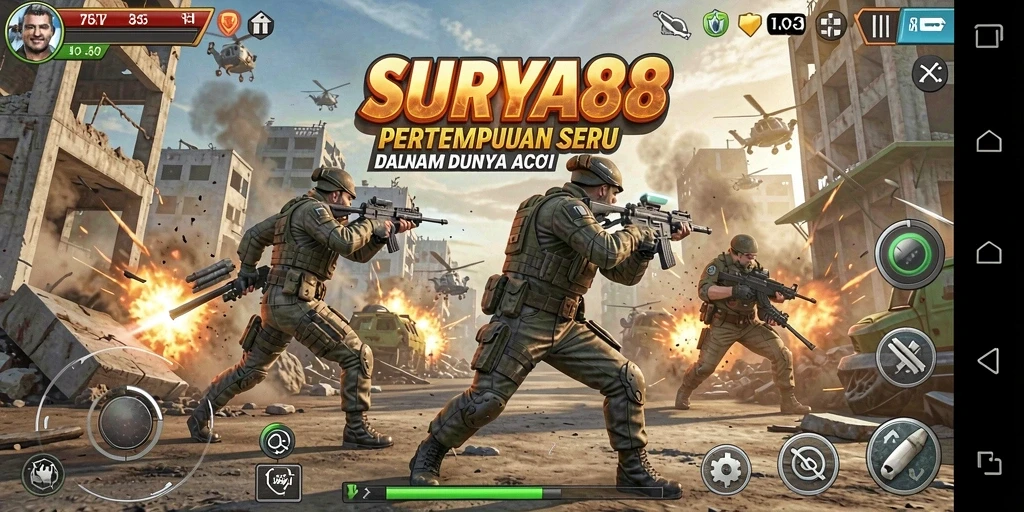 Tangkapan layar dari gameplay mendebarkan SURYA88.