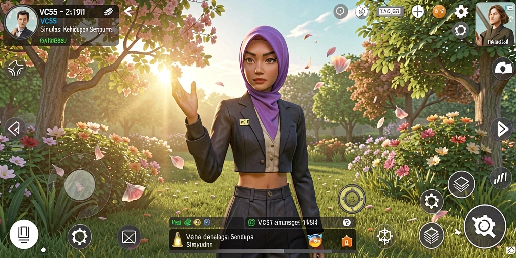 Screenshot VC55 menampilkan gameplay menarik dalam simulasi kehidupan.